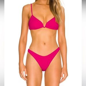 L*Space Set Helena Top & Cabana Bottom Bitsy Bikini Swim in Bougainville NWT